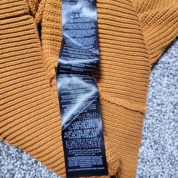 Guess Burnt Orange Ribbed Knit Front Tie Sweater X Small - Picture 9 of 10